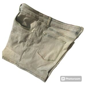 Judy Blue Denim Jeans Shorts Women’s XL Rainbow Multicolor Stitch